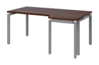 MHRK 38 - 186 stůl kancelářský, rohový, pravý, kovová podnož stříbrná, deska 36 mm, široký 1800 mm,